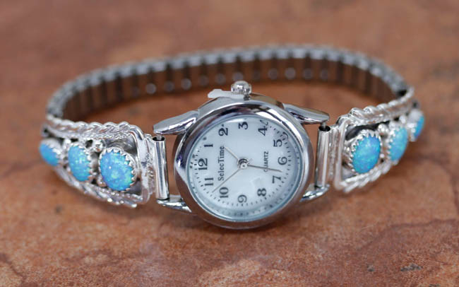 Navajo Created Opal Ladies Watch by Robert Brown