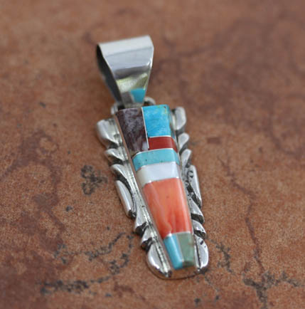Navajo Silver Multi_Stone Pendant