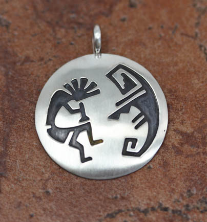 Navajo Kokopelli Pendant by Stanley Gene