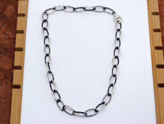 Sterling Silver Paper Clip Chain Necklace