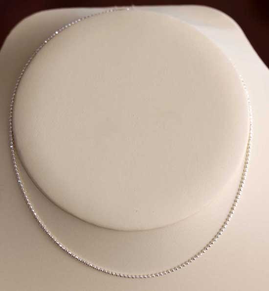 925 Sterling Silver 16 Inch Long Bead Chain