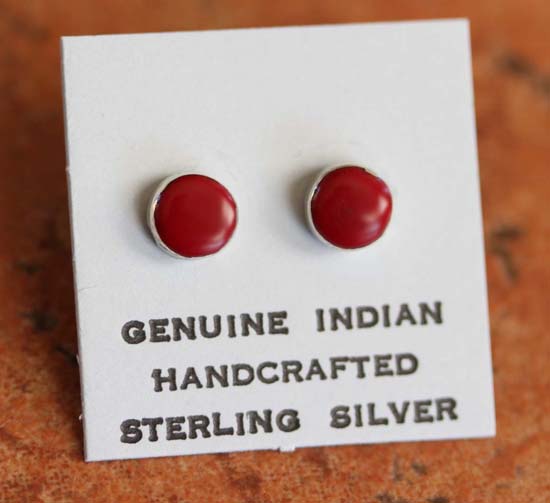 Navajo Coral Earrings