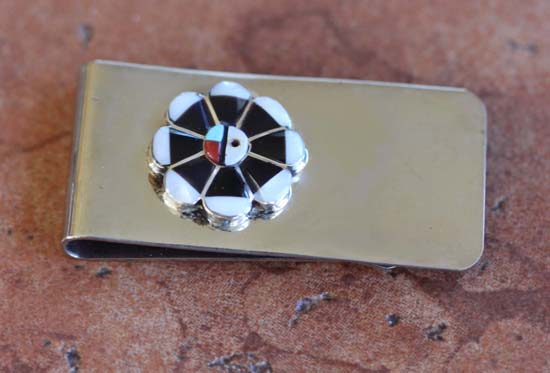 Zuni Native American Multi_Stone Money Clip