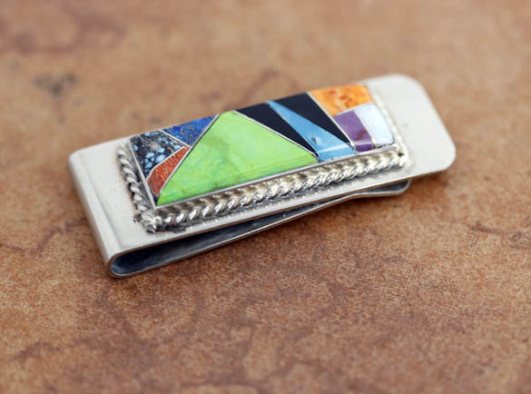 Navajo Multi_Stone Money Clip