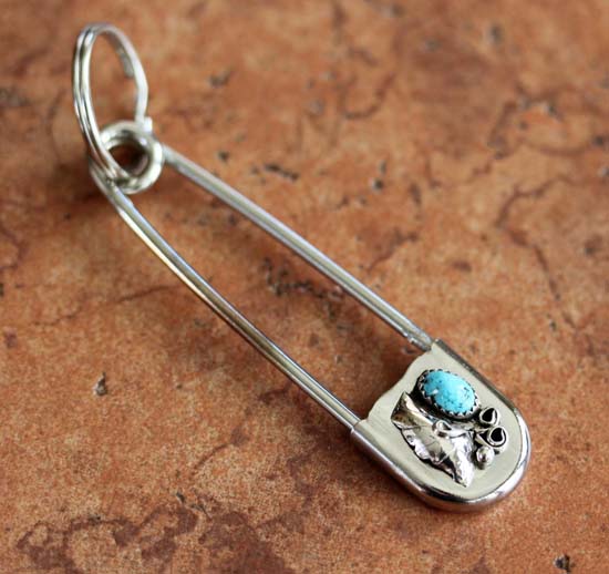 Navajo Silver Turquoise Key Chain