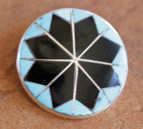 Zuni Multi_Stone Pin/Pendant by DC Zuni
