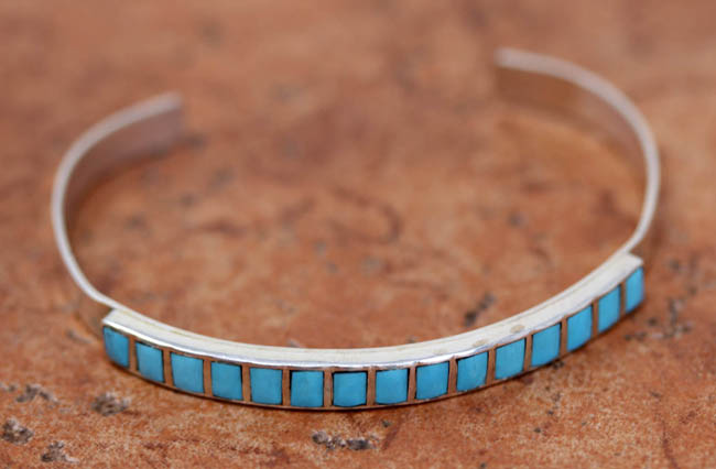 Zuni Silver Turquoise Bracelet