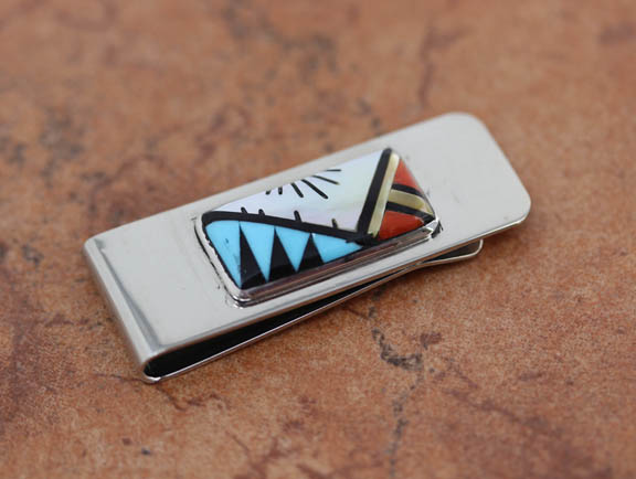 Zuni Native American Multi_Stone Money Clip