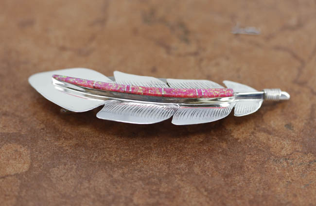 Navajo Silver Feather Hair Barrette