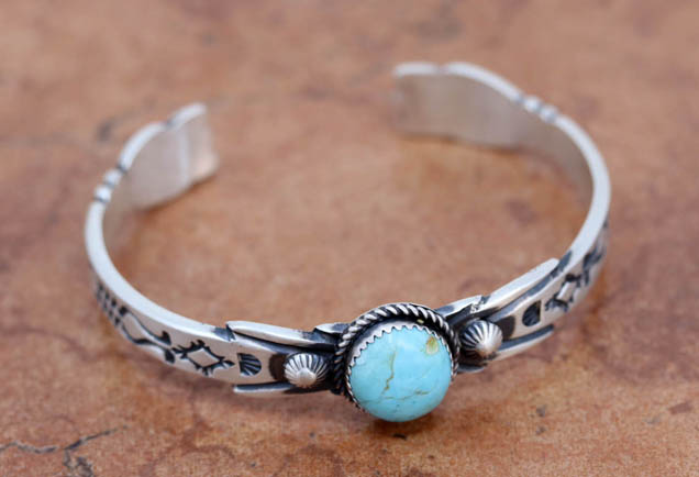 Navajo Silver Turquoise Bracelet
