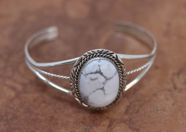 Navajo Silver Howlite Bracelet