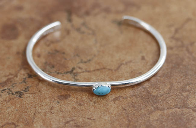 Navajo Silver Turquoise Bracelet