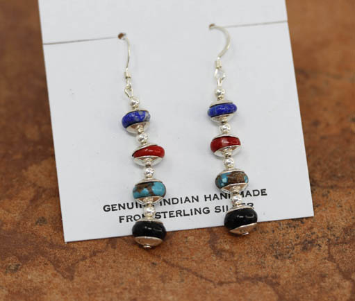 Navajo Beaded Nugget Earrings