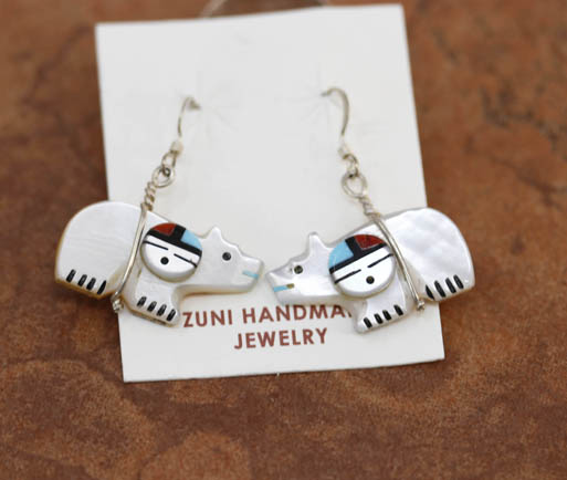 Zuni Silver Bear Earrings