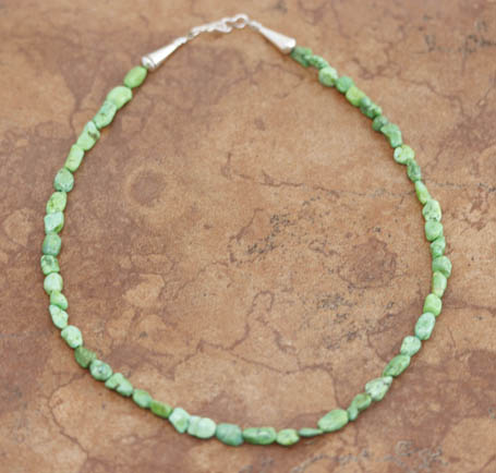 Navajo Gaspeite Nugget Necklace