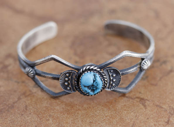 Navajo Silver Turquoise Bracelet