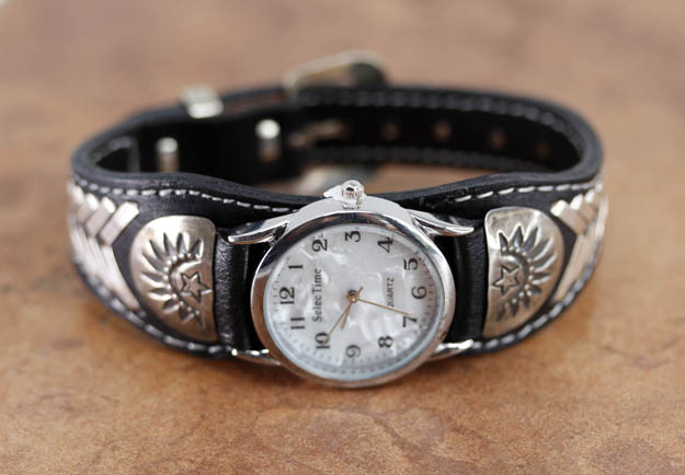 Navajo Leather Mens Watch