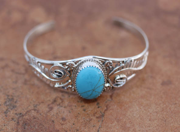 Navajo Silver Turquoise Bracelet