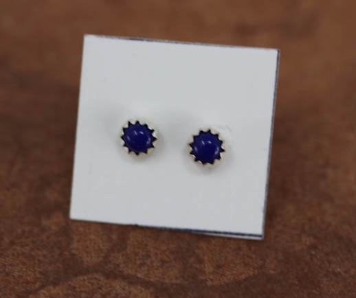 Navajo Sterling Silver Lapis Earrings