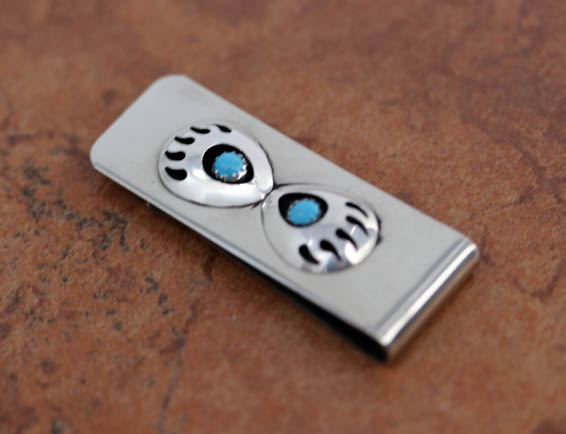 Navajo Native American Turquoise Money Clip