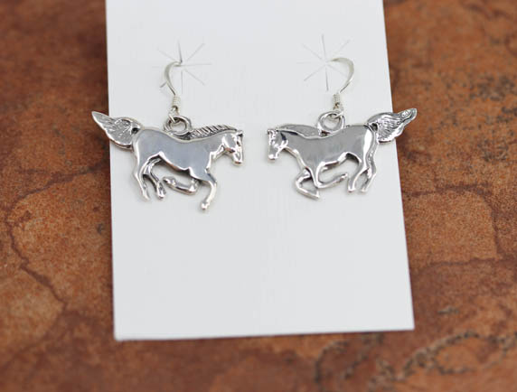 Navajo Sterling Silver Horse Earrings
