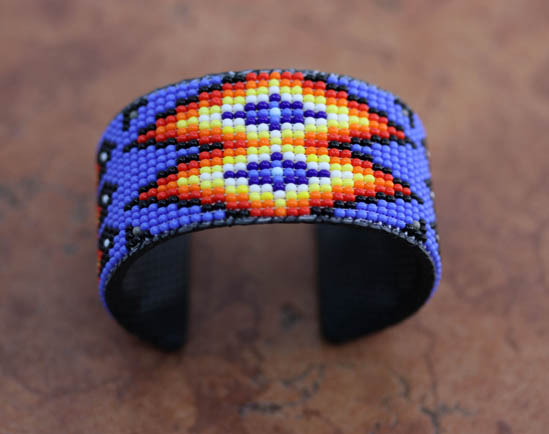 Navajo Leather Beaded Bracelet