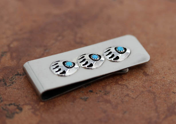 Navajo Native American Turquoise Money Clip