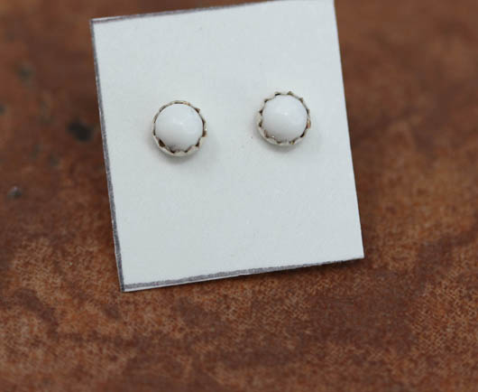 Navajo Silver Howlite Earrings