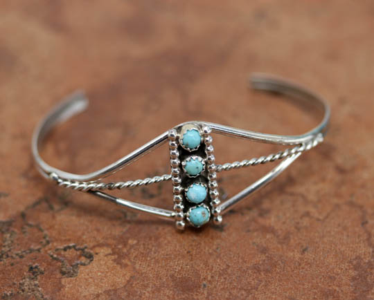 Navajo Silver Turquoise Bracelet