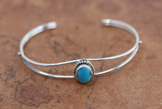 Navajo Silver Turquoise Bracelet