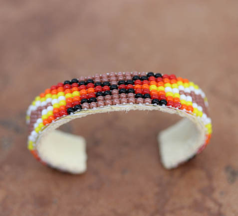 Navajo Leather Beaded Children's Bracelet