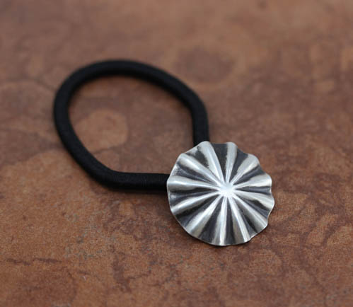 Navajo Silver Concho Hair Tie