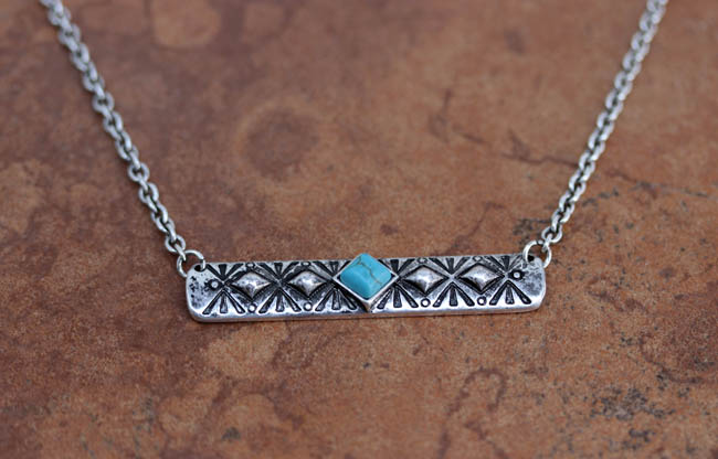 Southwest Bar Turquoise Necklace