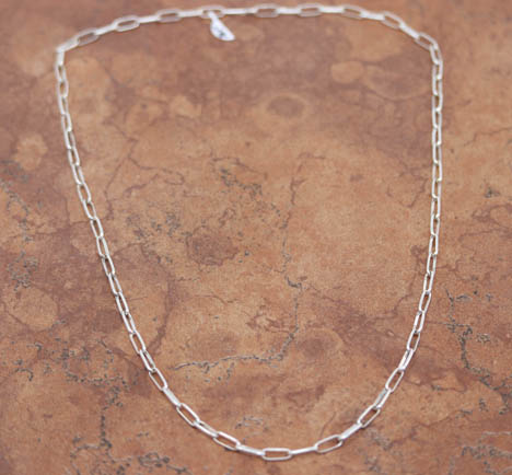 Navajo Sterling Silver Chain Link Necklace