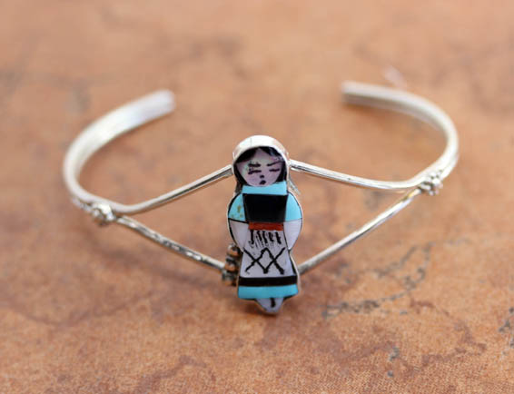 Zuni Silver Multi_Stone Maiden Bracelet