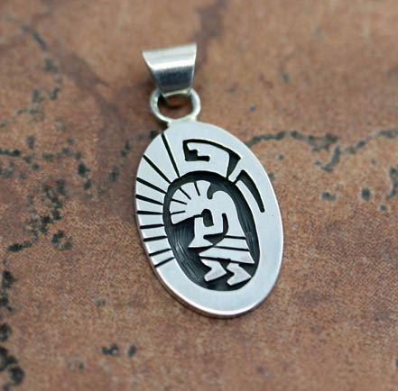 Navajo Silver Kokopelli Pendant