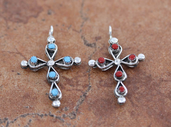 Navajo Sterling Two_Sided Cross Pendant