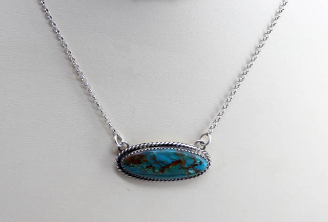 Navajo Silver Turquoise Necklace