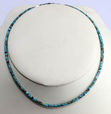 Turquoise Heishi Nugget Necklace