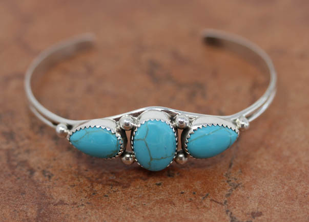 Navajo Silver Turquoise Bracelet