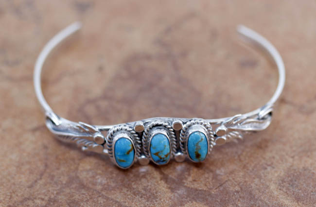 Navajo Silver Turquoise Bracelet