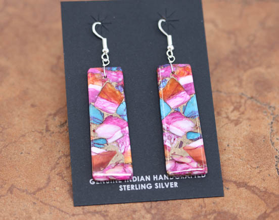 Navajo Silver Block Earrings