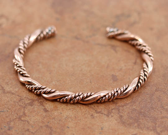 Navajo Copper Twist Wire Cuff Bracelet