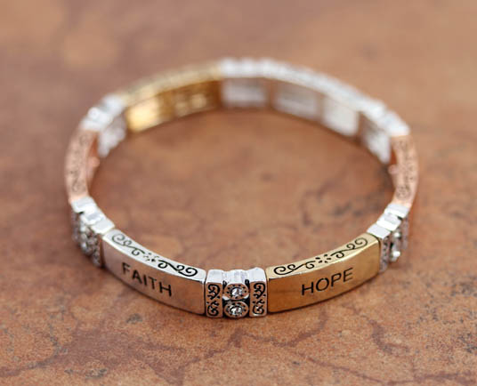 Blessed Faith Hope Fashion Bracelet