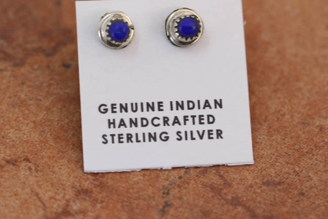 Navajo Sterling Silver Lapis Earrings