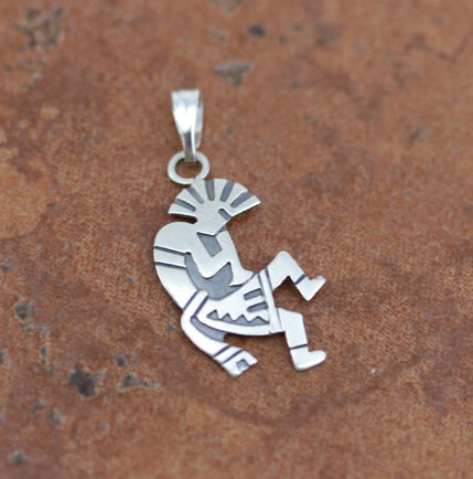 Navajo Silver Kokopelli Pendant