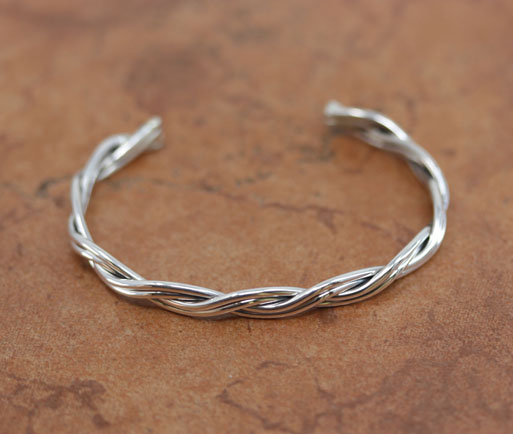 Navajo Sterling Silver Twisted Cuff Bracelet
