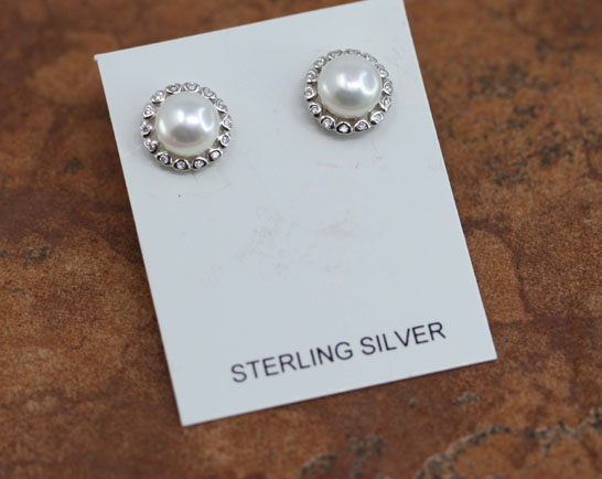 Sterling Silver Freshwater Pearl Earrings