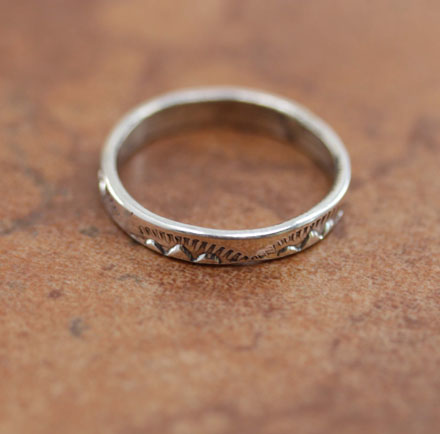 Navajo Silver Wedding Ring Size 6