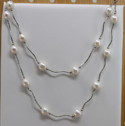 Freshwater Pearl Station Necklace